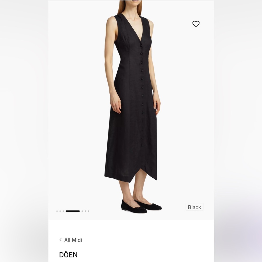 Doen Allene Linen Button Front Dress